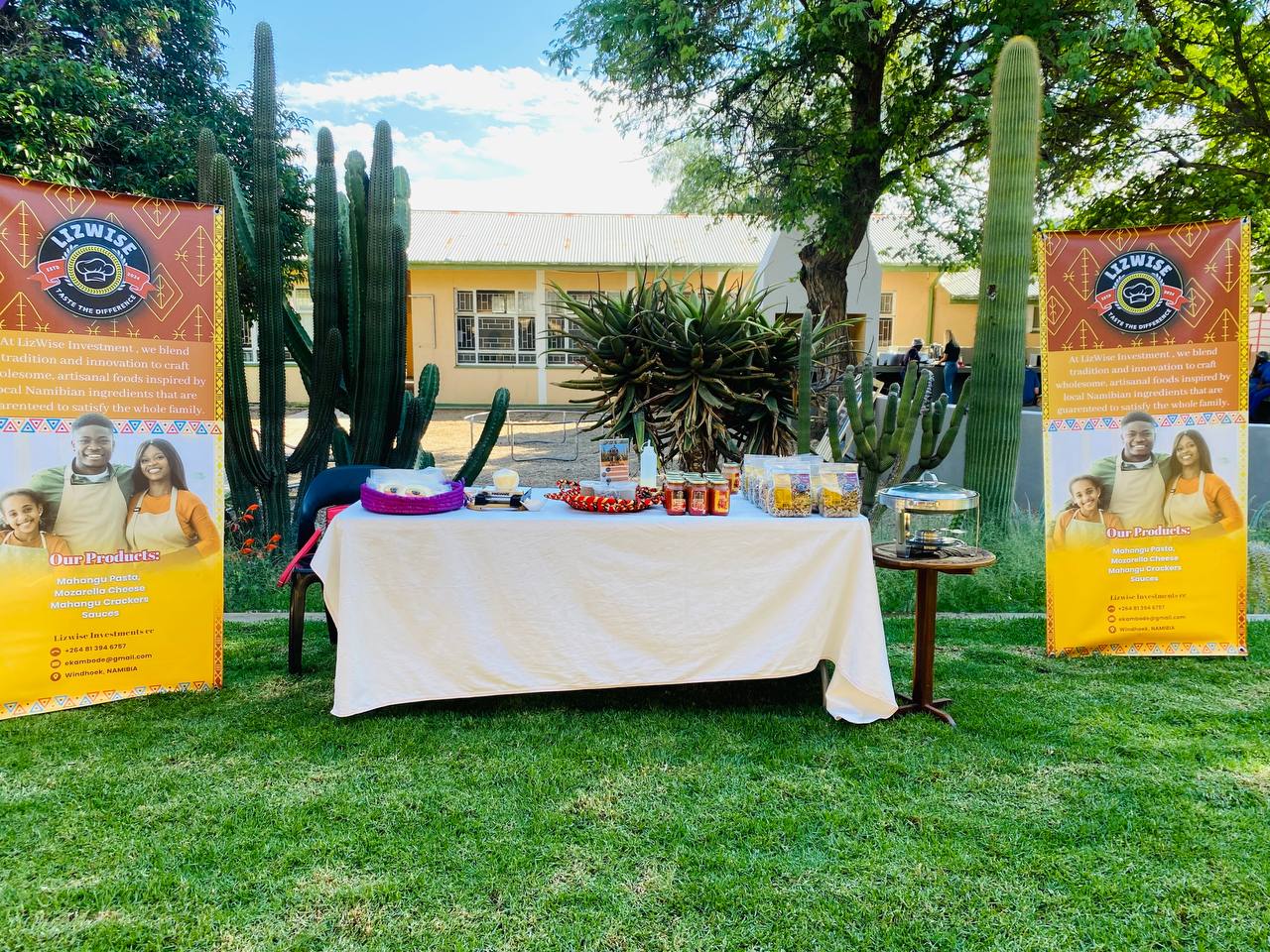 LizWise stand at local market display